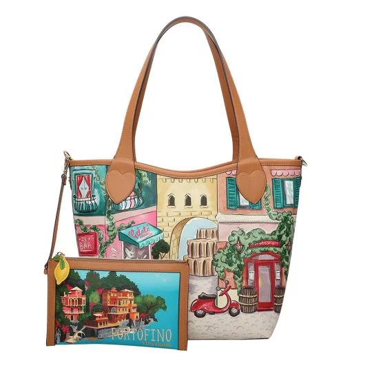 BORSA TOTE REVERSIBILE VIVA ITALIA POSTCARD